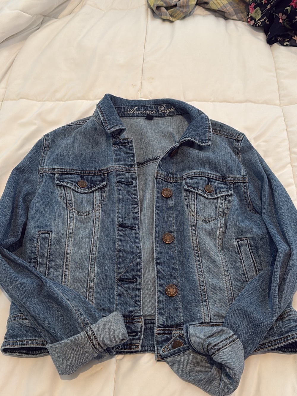 American Eagle Outfitters Light Blue Denim Jean Jacket
